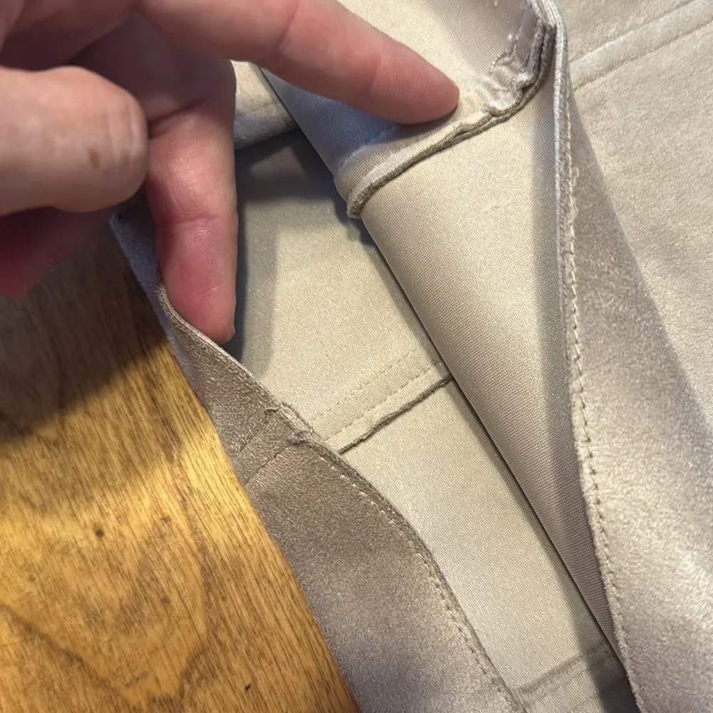 Zara TRF Suede Mini Skirt with Button Detail